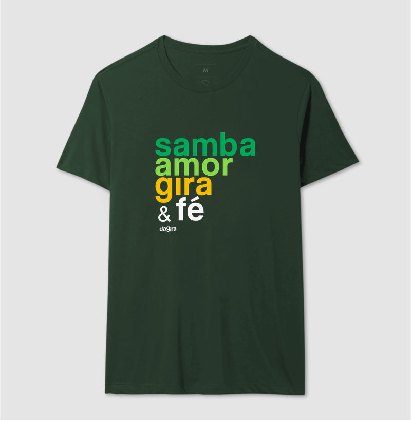 Camiseta Umbanda Samba Amor Gira e Fé | Dagira