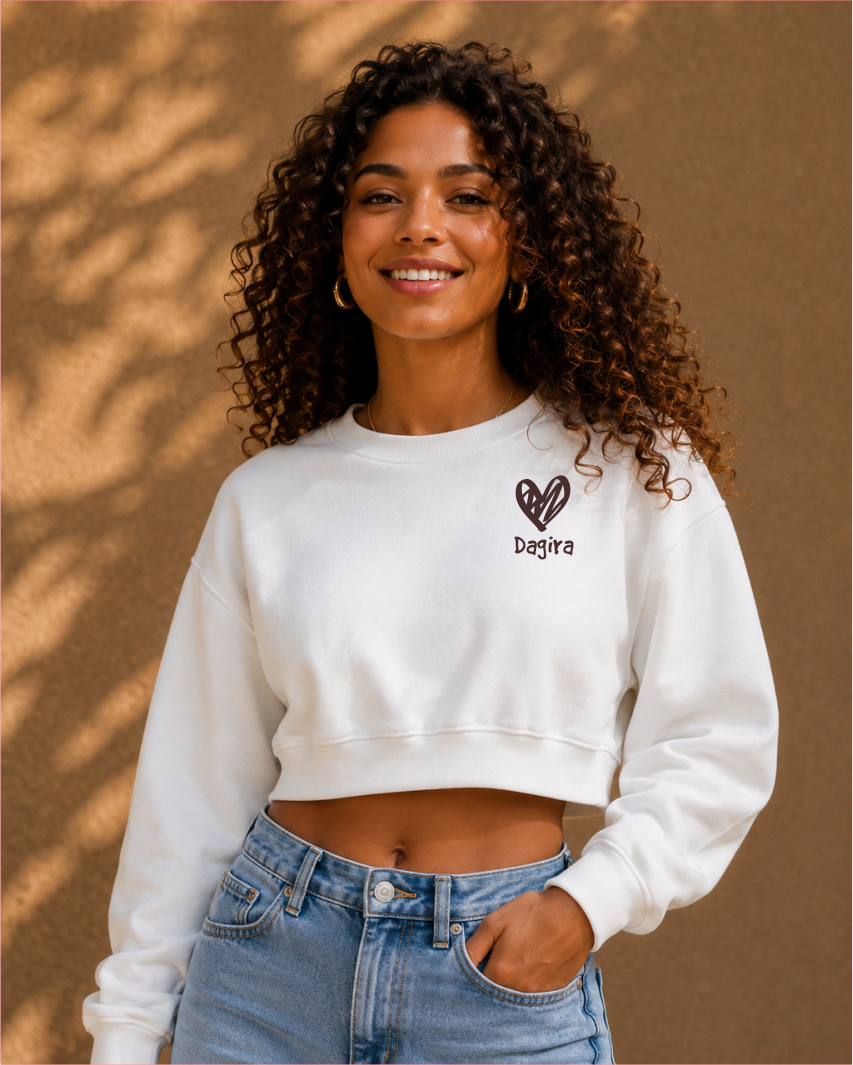 MOLETOM CROPPED SLIM HEART