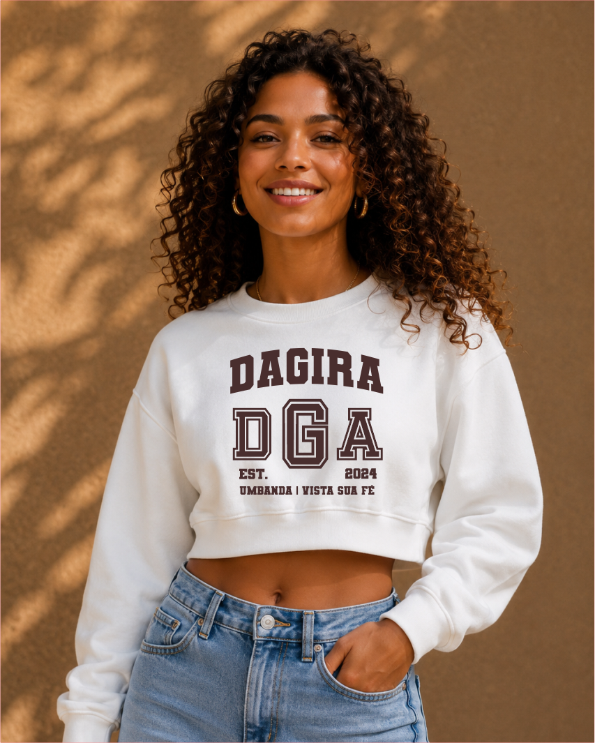 MOLETOM CROPPED ACADEMICO