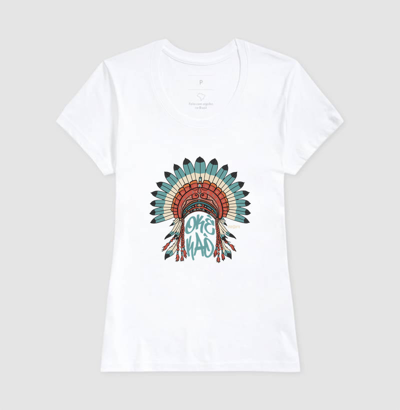 Camiseta Umbanda Okê Kaô Cocar | Dagira