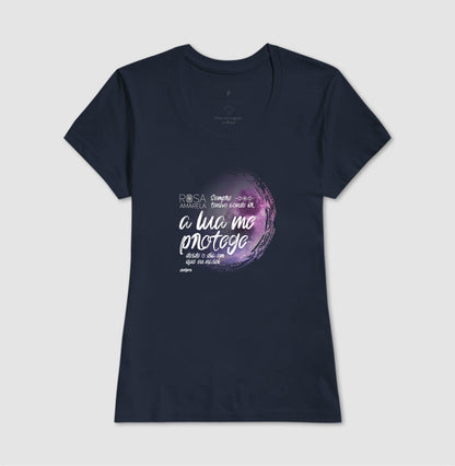 Camiseta Rosa Amarela A Lua Me Protege | Dagira