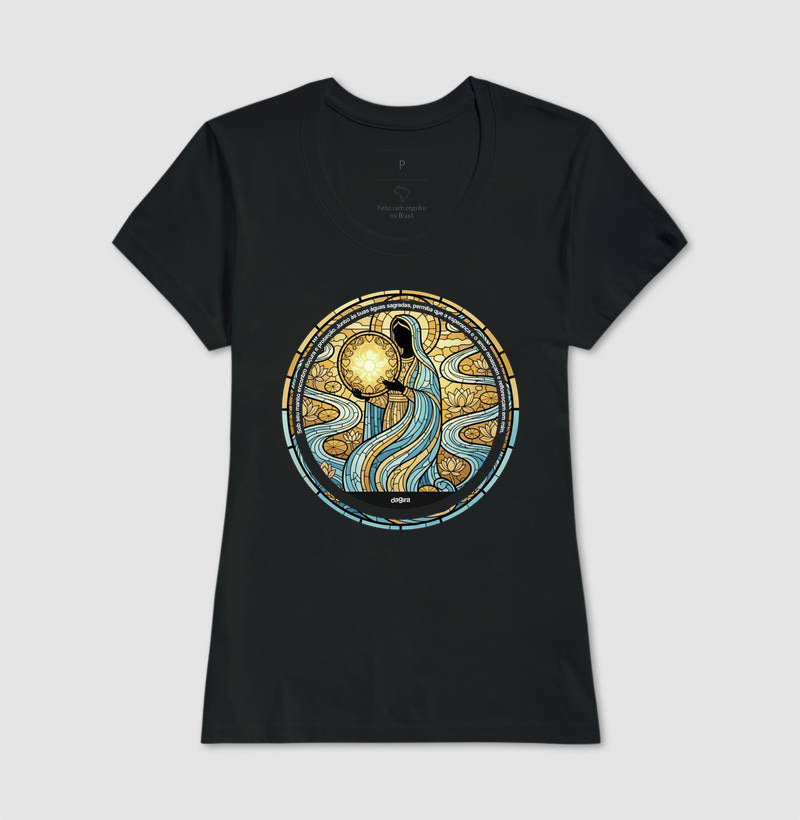 Camiseta Umbanda Oxum Vitral Algodão Premium | Dagira