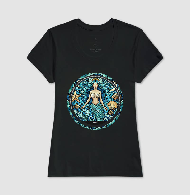 Camiseta Umbanda Iemanjá Sereia Vitral | Dagira