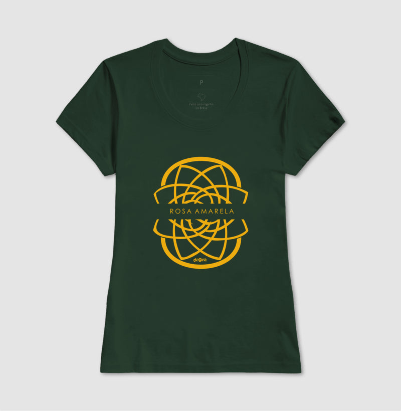 Camiseta Rosa Amarela Escudo | Dagira