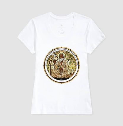 Camiseta Umbanda Preto-Velho Vitral Algodão | Dagira