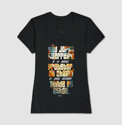Camiseta São Jorge Guerreiro Estampa Frase | Dagira