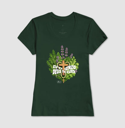 Camiseta Eu Te Benzo Deus Te Cura Algodão | Dagira