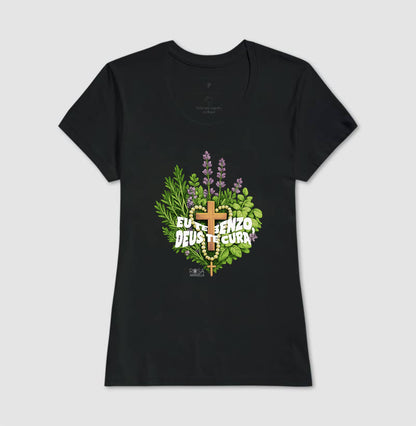 Camiseta Eu Te Benzo Deus Te Cura Algodão | Dagira