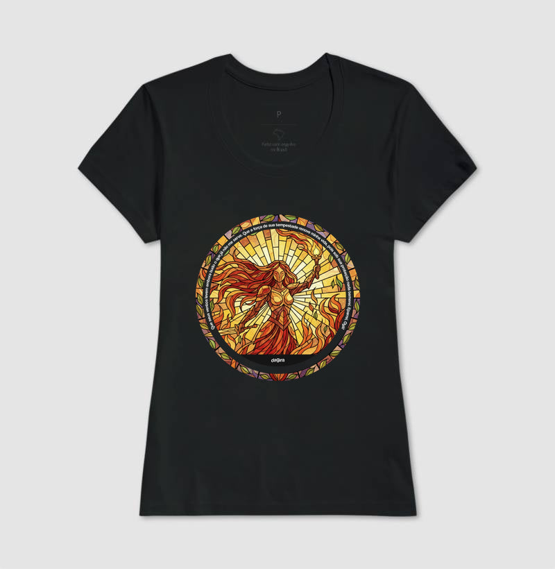 Camiseta Umbanda Iansã Vitral Algodão Premium | Dagira