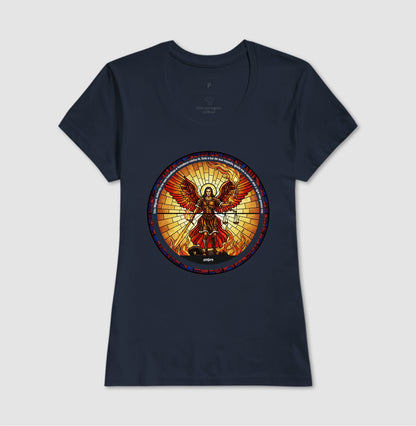 Camiseta São Miguel Arcanjo Vitral Algodão Premium | Dagira