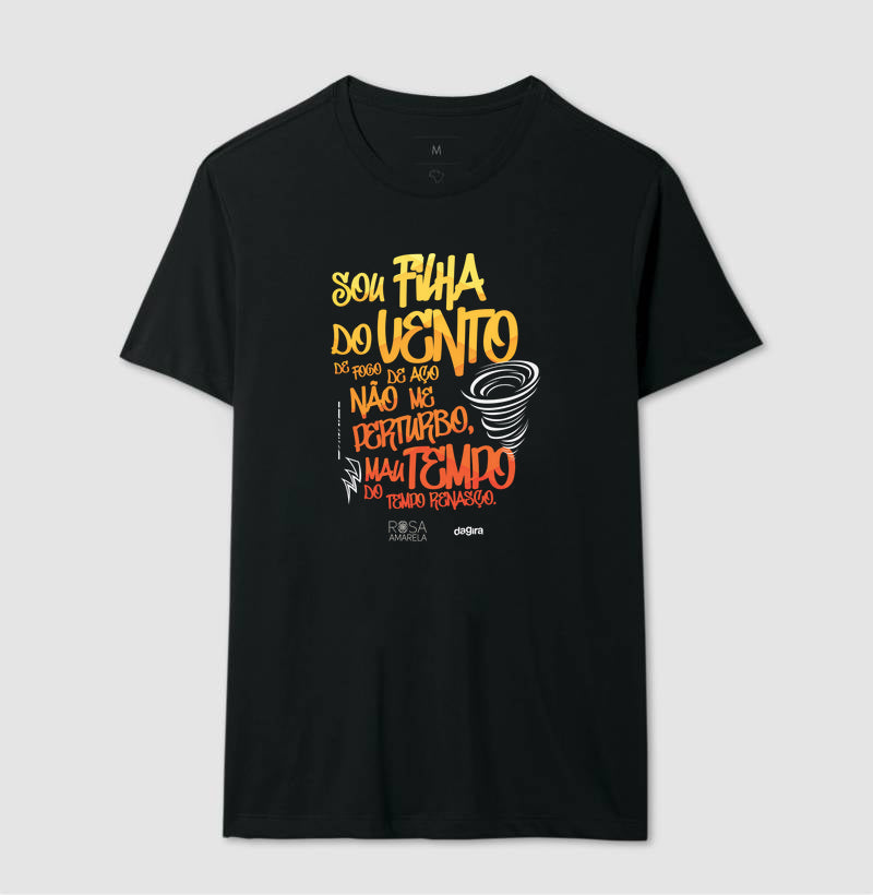 Camiseta Filha do Vento Rosa Amarela | Dagira