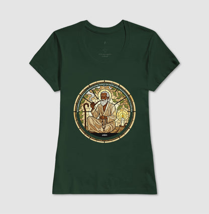 Camiseta Umbanda Preto-Velho Vitral Algodão | Dagira