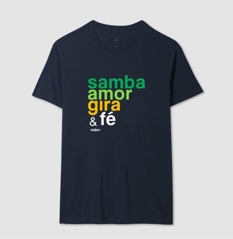 Camiseta Umbanda Samba Amor Gira e Fé | Dagira