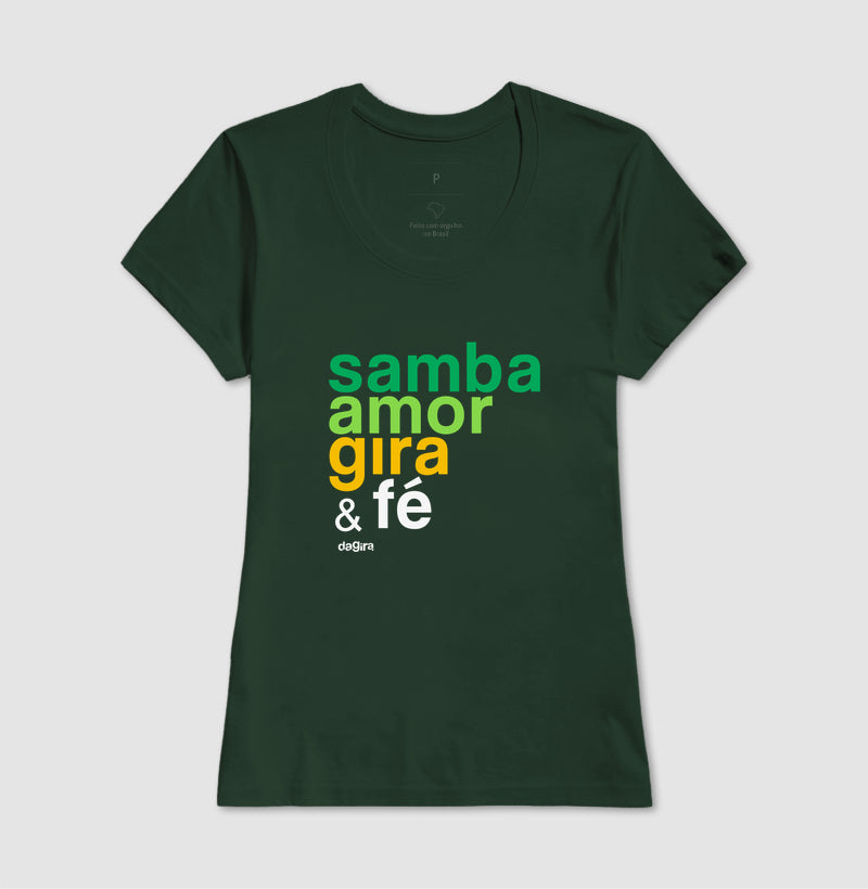 CAMISETA UMBANDA – Samba, amor, Gira e Fé