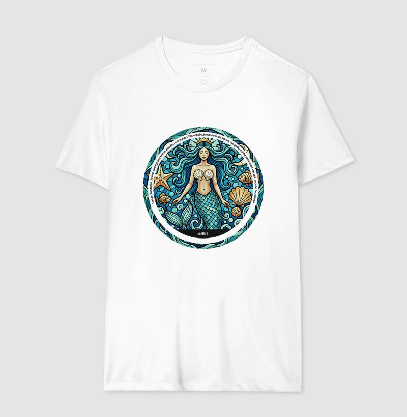 Camiseta Umbanda Iemanjá Sereia Vitral | Dagira