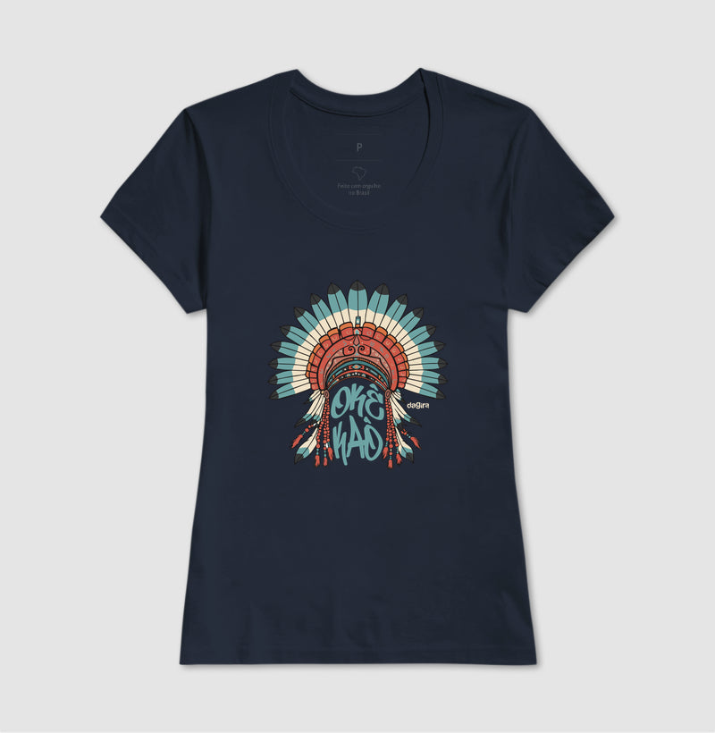 Camiseta Umbanda Okê Kaô Cocar | Dagira