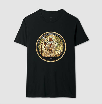 Camiseta Umbanda Preto-Velho Vitral Algodão | Dagira