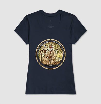 Camiseta Umbanda Preto-Velho Vitral Algodão | Dagira