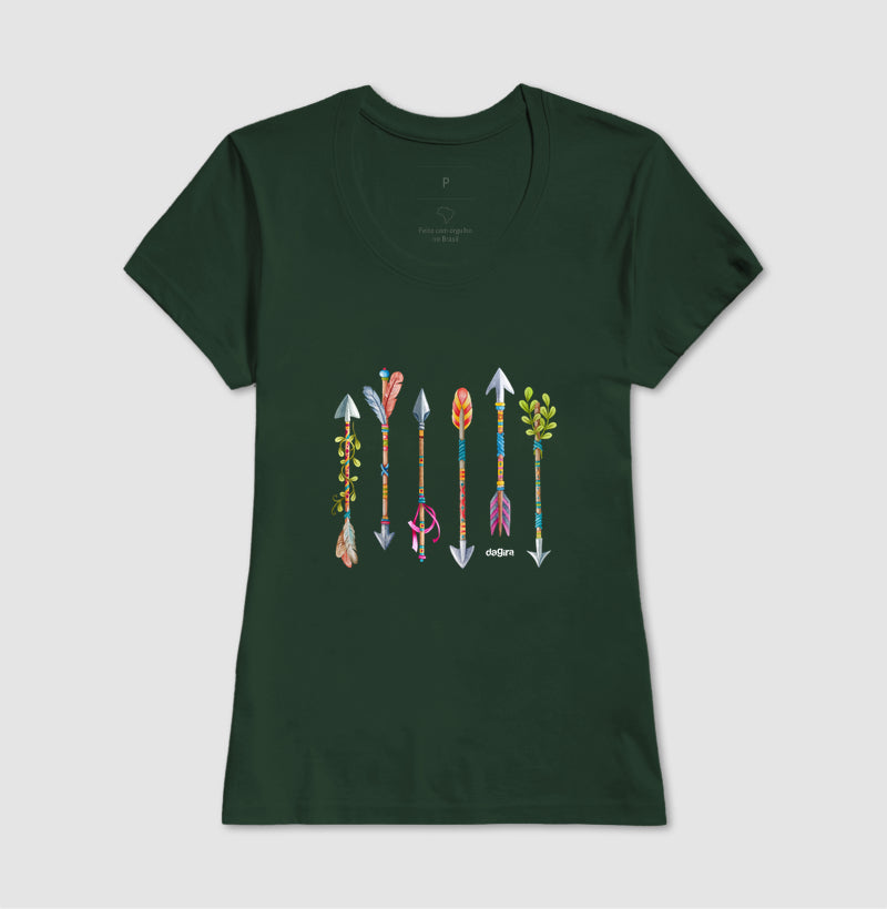 Camiseta Umbanda Flechas Sagradas Algodão | Dagira