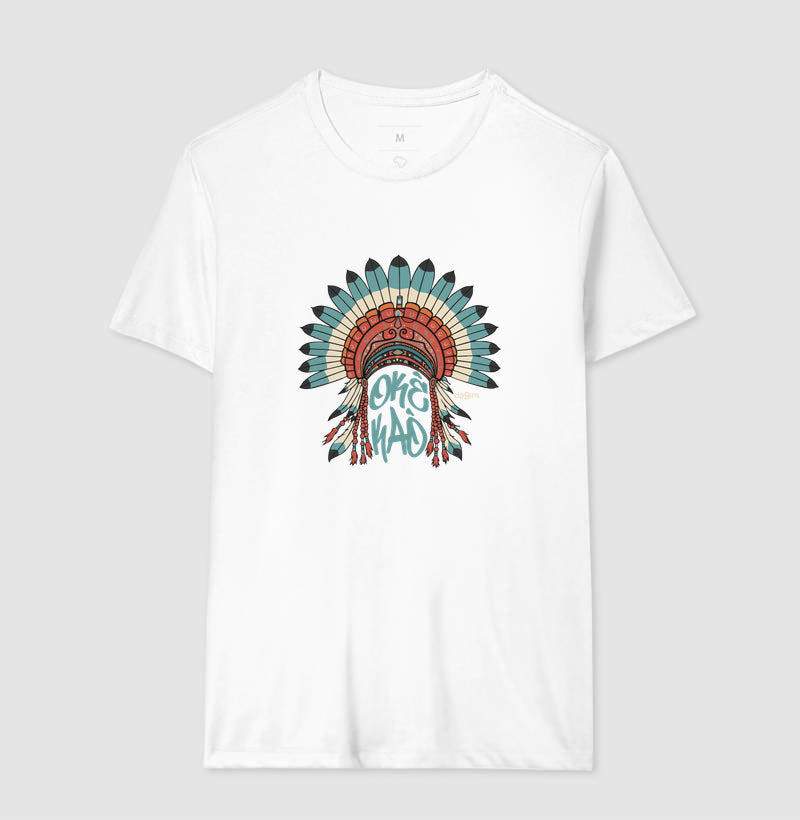 Camiseta Umbanda Okê Kaô Cocar | Dagira