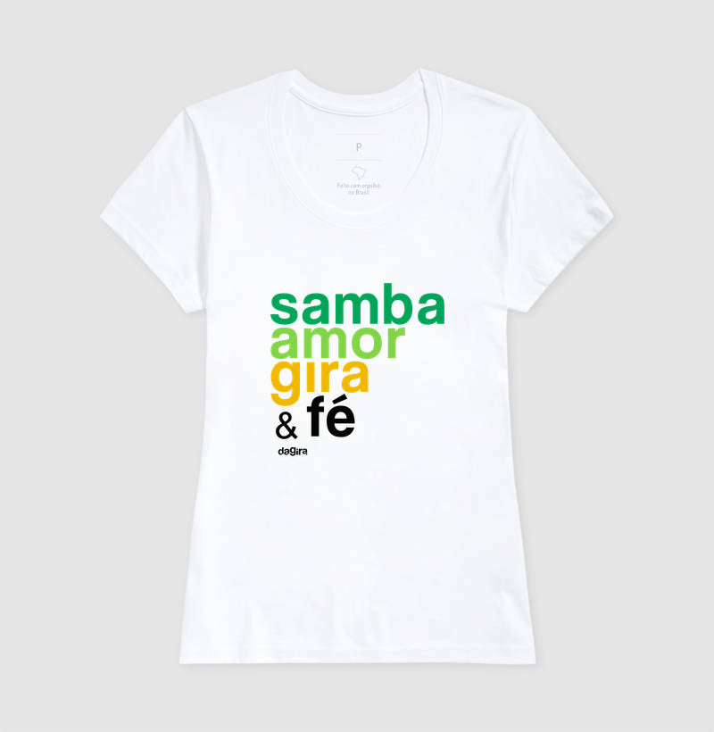 CAMISETA UMBANDA – Samba, amor, Gira e Fé