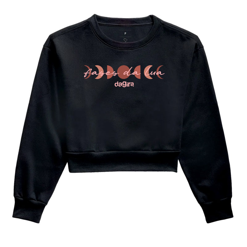 MOLETOM CROPPED FASES DA LUA