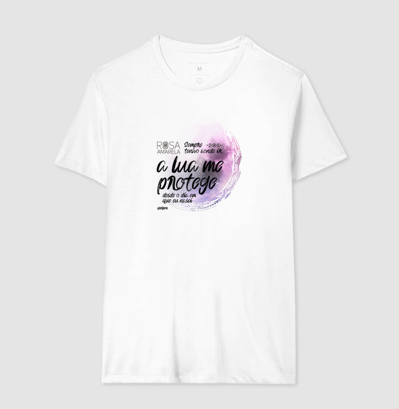 Camiseta Rosa Amarela A Lua Me Protege | Dagira
