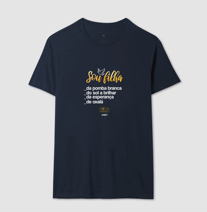 Camiseta Sou Filha de Oxalá Rosa Amarela | Dagira