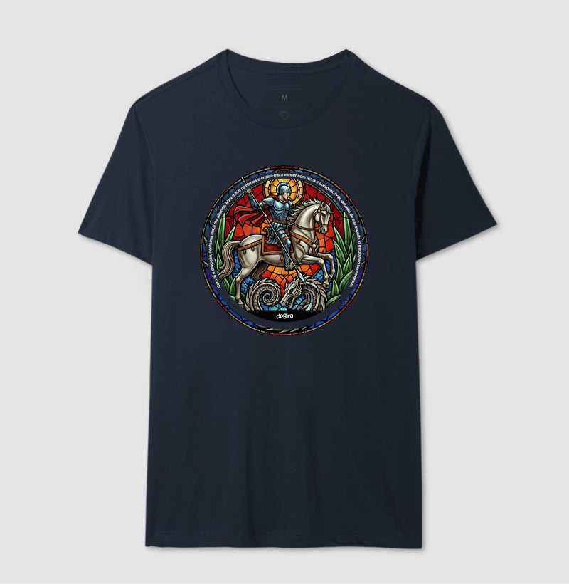 Camiseta Umbanda Ogum Vitral Algodão Premium | Dagira