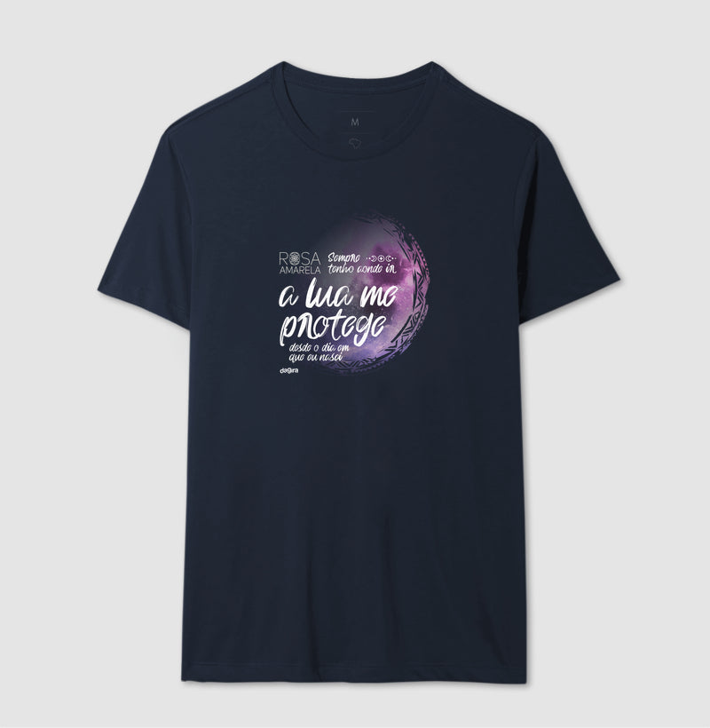 Camiseta Rosa Amarela A Lua Me Protege | Dagira