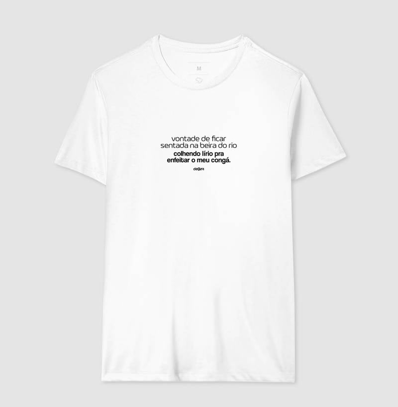 Camiseta Umbanda Colhendo Lírios Algodão | Dagira