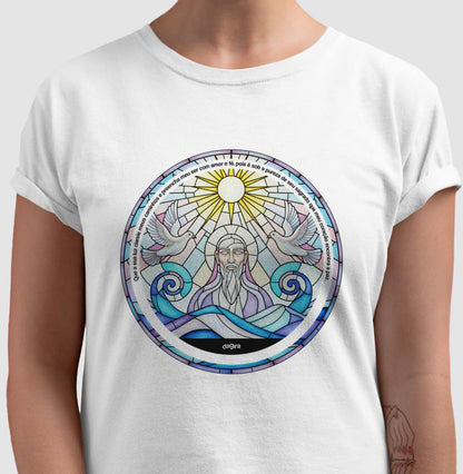 Camiseta Umbanda Oxalá Vitral Algodão Premium | Dagira