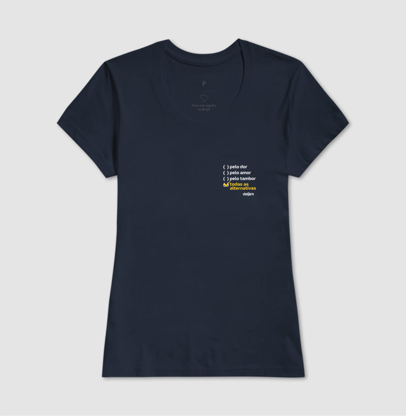 CAMISETA UMBANDA - POR AMOR, PELA DOR OU PELO TAMBOR