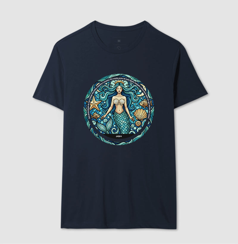 Camiseta Umbanda Iemanjá Sereia Vitral | Dagira