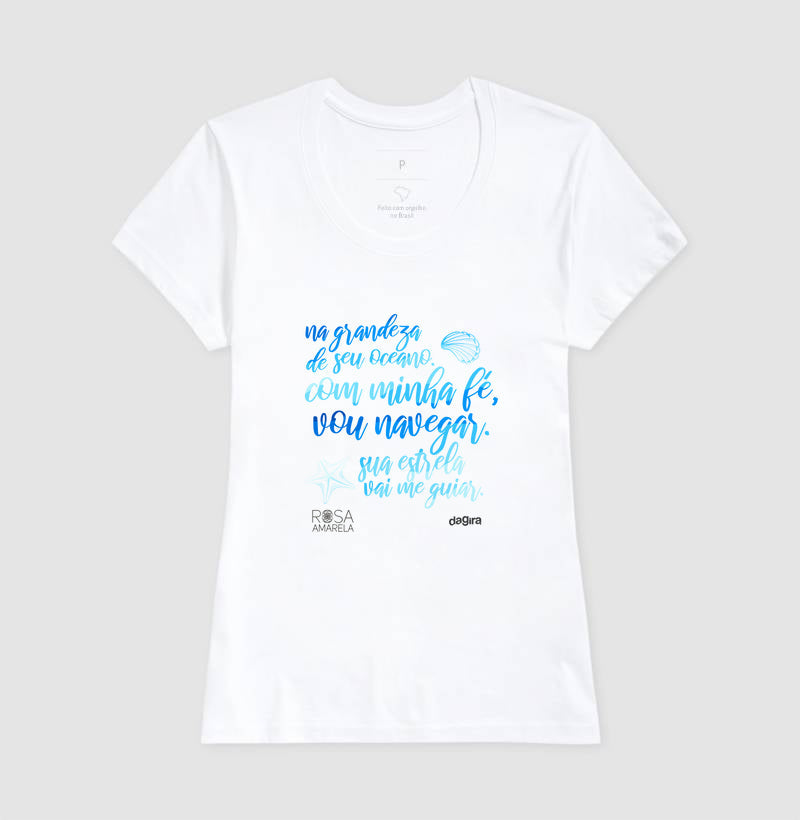 Camiseta Yemanjá Rosa Amarela | Dagira