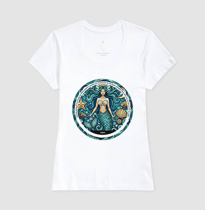 Camiseta Umbanda Iemanjá Sereia Vitral | Dagira