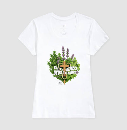 Camiseta Eu Te Benzo Deus Te Cura Algodão | Dagira