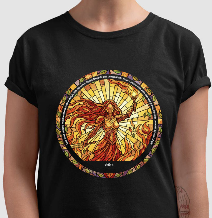 Camiseta Umbanda Iansã Vitral Algodão Premium | Dagira