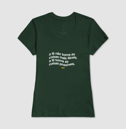 Camiseta Umbanda - A FÉ TORNA TUDO POSSÍVEL
