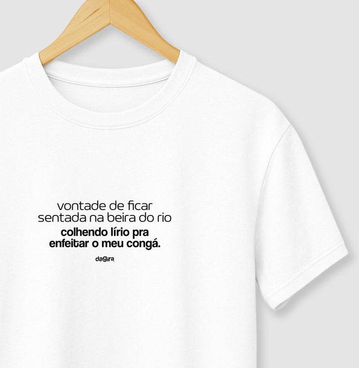 Camiseta Umbanda Colhendo Lírios Algodão | Dagira