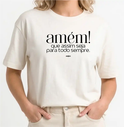 Camiseta Amém Oversized Unissex | Dagira