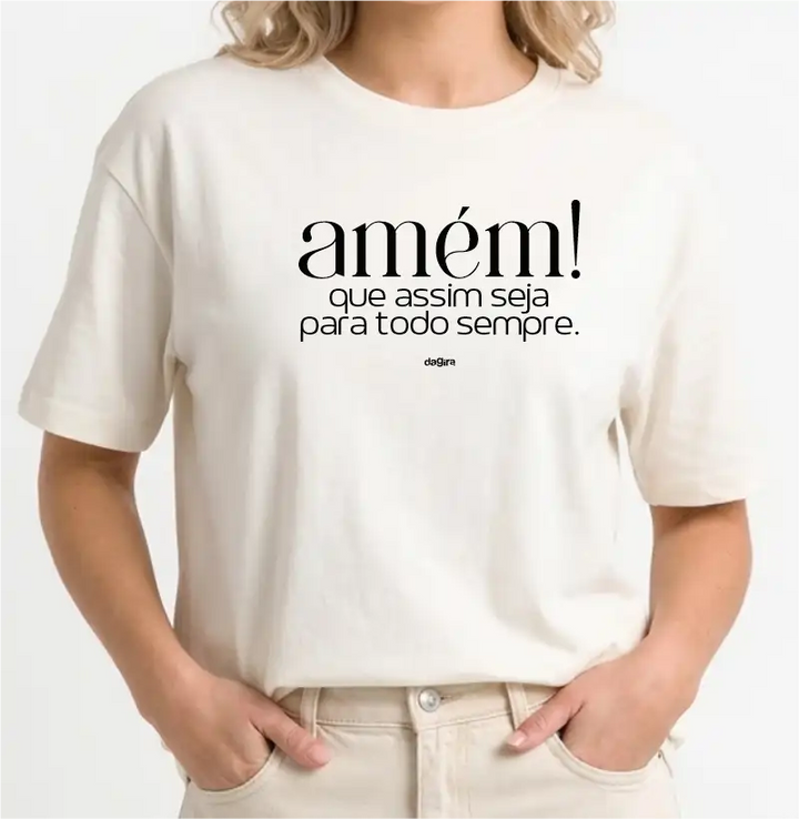 Camiseta Amém Oversized Unissex | Dagira