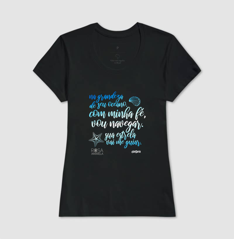 Camiseta Yemanjá Rosa Amarela | Dagira