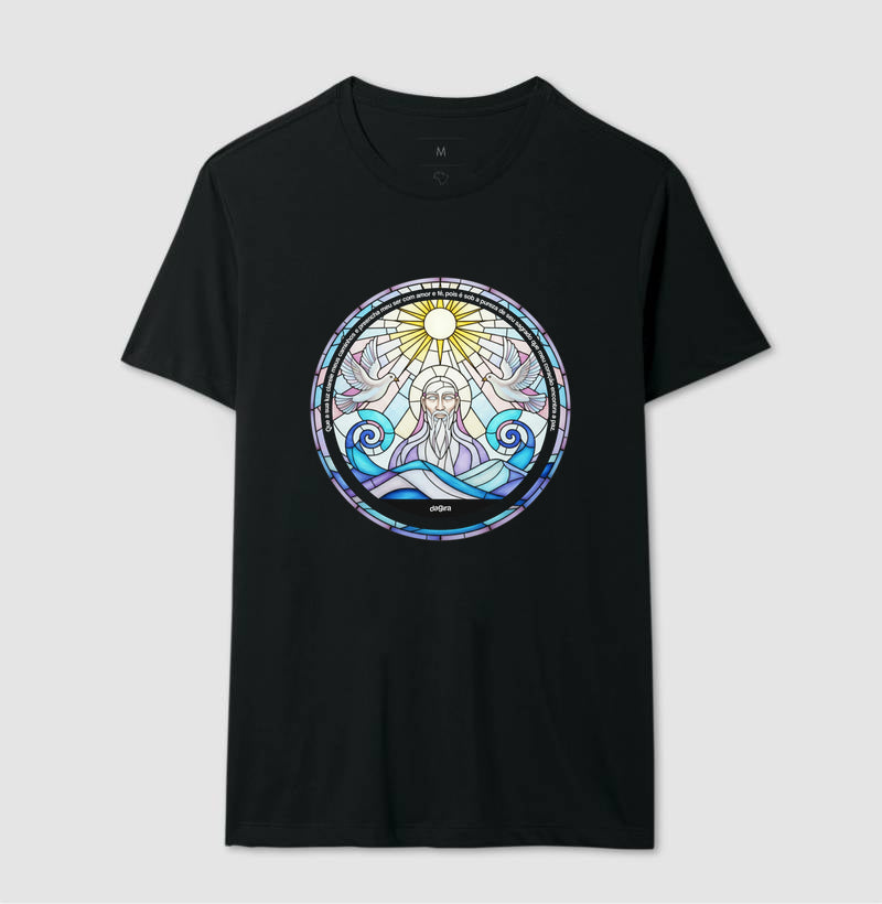 Camiseta Umbanda Oxalá Vitral Algodão Premium | Dagira