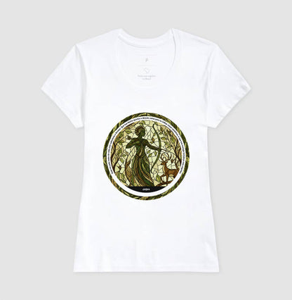 Camiseta Umbanda Oxóssi Vitral Algodão Premium | Dagira