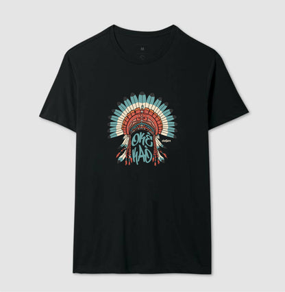 Camiseta Umbanda Cocar Okê Kaô Algodão Premium | Dagira