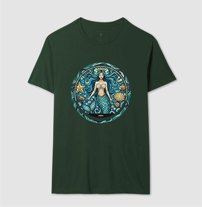 Camiseta Umbanda Iemanjá Sereia Vitral | Dagira