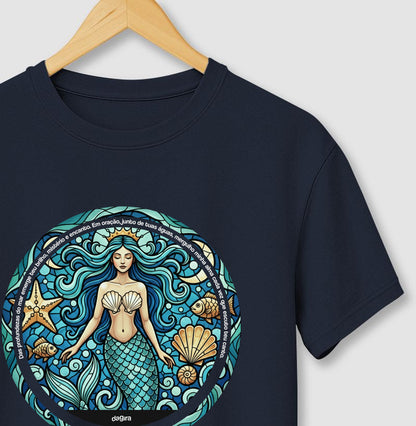 Camiseta Umbanda Iemanjá Sereia Vitral | Dagira
