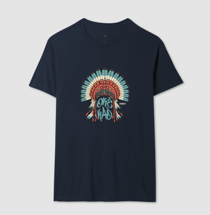 Camiseta Umbanda Okê Kaô Cocar | Dagira