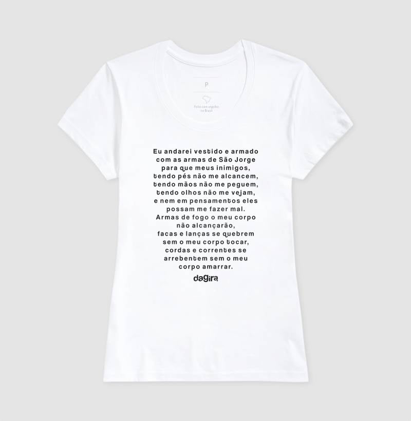 Camiseta Umbanda Oração de São Jorge | Dagira
